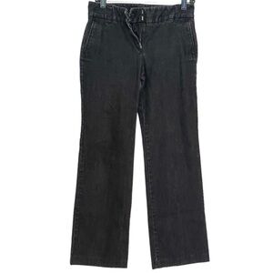 Ann Taylor dress jeans, pants, wide leg, mock back pockets Black Wide-Leg Pants